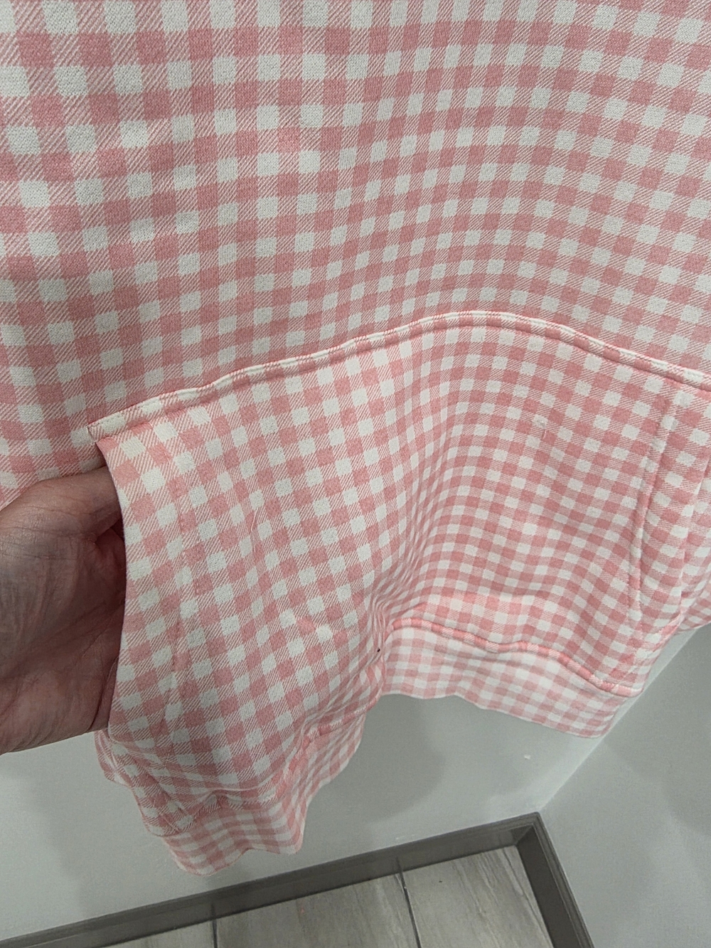 Edikted Women's Oversized Gingham Hoodie Size L - Picture 6 of 8